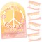 Big Dot of Happiness Stay Groovy - How Many Candies Boho Hippie Party Game - 1 Stand and 40 Cards - Candy Guessing Game